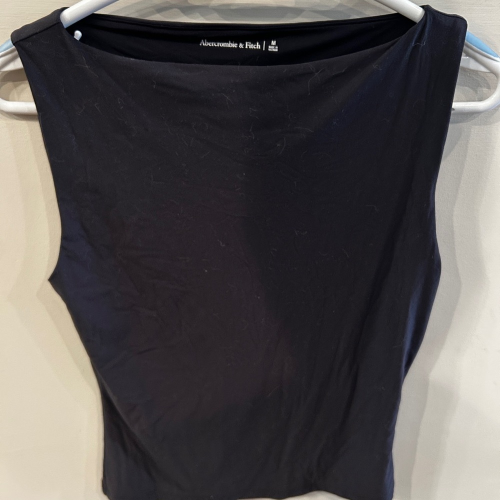 Abercrombie & Fitch Black Fitted Sleeveless Tank Top